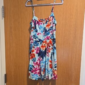 Express Floral Spaghetti Strap Dress